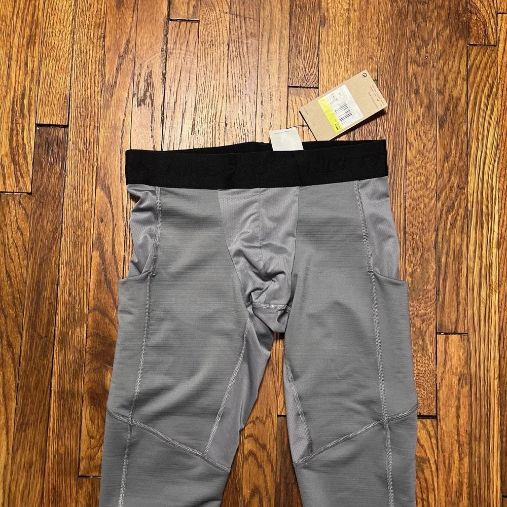 NWT Nike Pro Warm Compression Tights Pants FB7961-084 Gray Men's Size Small S